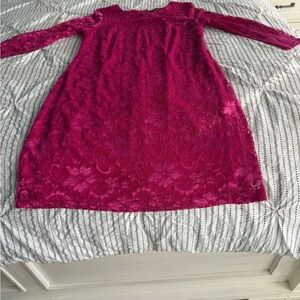 Elegant Pink Lace Dress